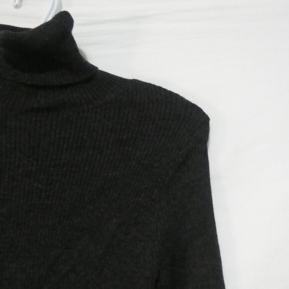 POLO SPORT - Sports Woman | medium | Charcoal Grey Ribbed Turtleneck Sweater - Picture 5 of 14
